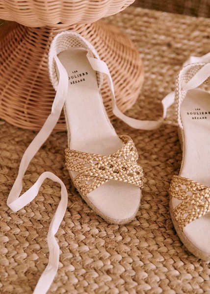 espadrille-cannage-tressage-or