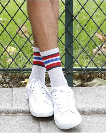 chaussettes-sport-homme-rayures