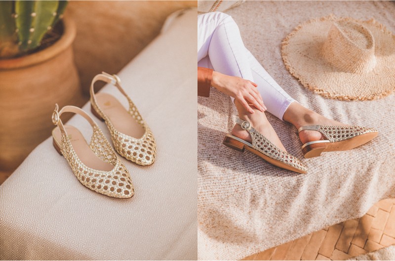 ballerines-tressees-doré-cannage