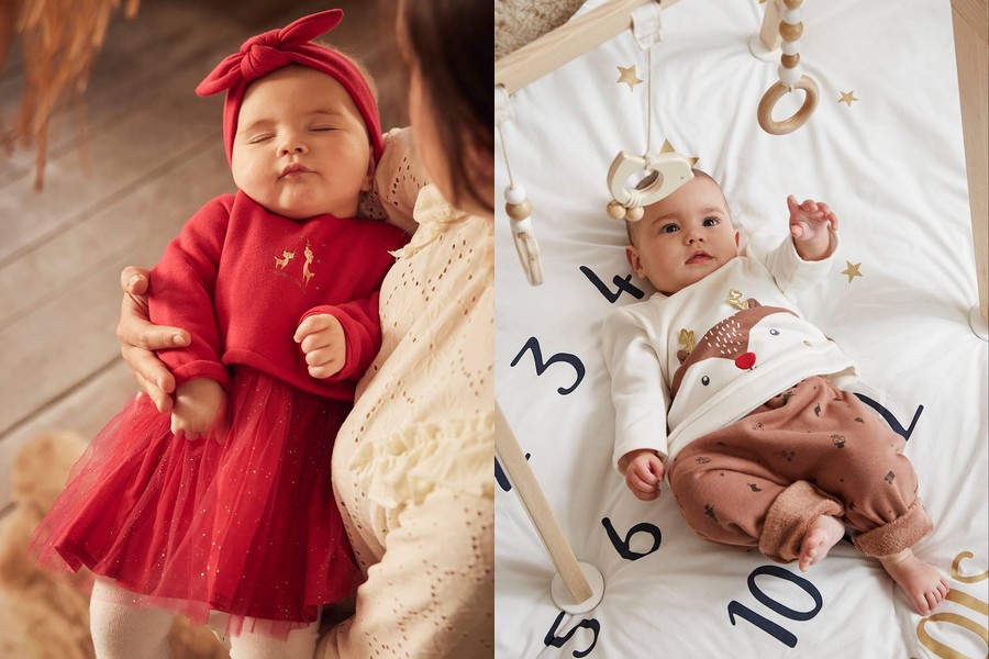 Tenues de Noël bébé, robes de fêtes et pyjamas Noël pour bébé