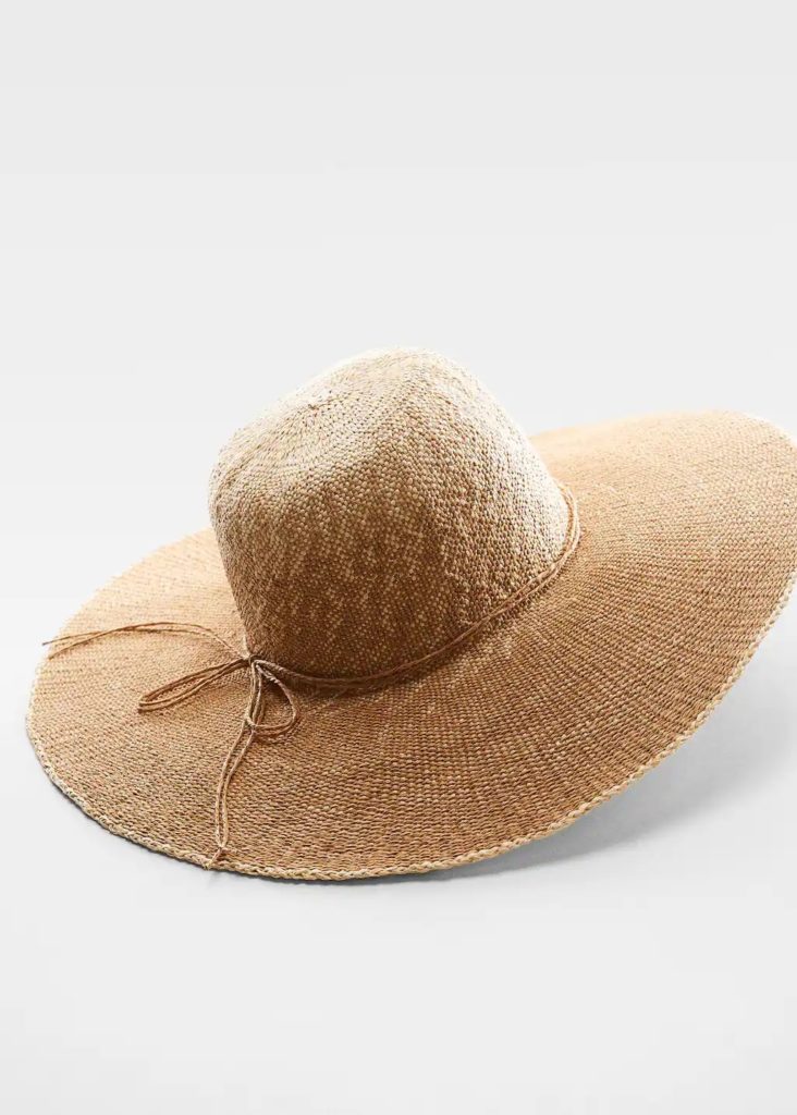 Chapeau fibre naturelle nœud